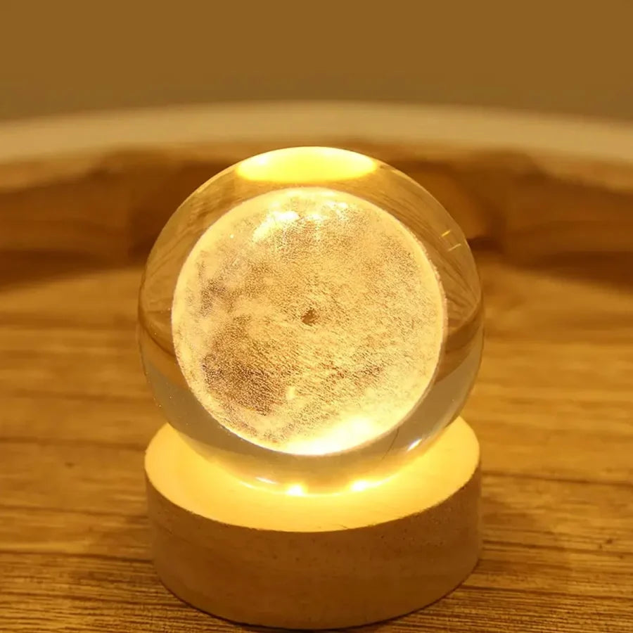 3d Crystal Moon Ball Lamp