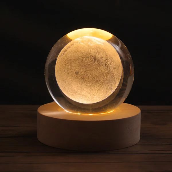 3d Crystal Moon Ball Lamp